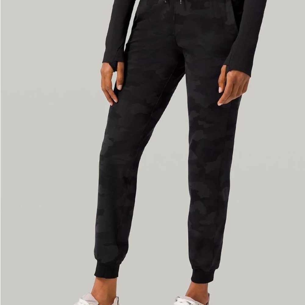 Women's Black Camouflage Lululemon Joggers